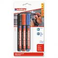 Markery permanetne Edding E-300, końcówka okrągła 1,5 - 3 mm, zestaw, blister  3 kolory