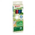 Markery permanetne Edding ED-25-4, końcówka okrągła 1 mm, zestaw, blister
 4 kolory