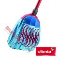Mop paskowy Vileda Supermocio Velour 3xAction, trzonek z mopem z mikrofibry niebieski