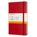 Notes Moleskine Classic M 11,5x18 cm, 208 stron w linie, twarda oprawa z gumką czerwony