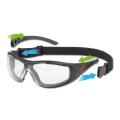 Okulary ochronne JSP Stealth Hybrid, zestaw z paskiem, gogle bezbarwne soczewki