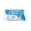 Papier nawilżany Velvet Pure, biały papier toaletowy, 1-warstwowy, bezzapachowy, biodegradowalny 42 listki