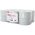 Papier toaletowy Cliver Lamix T130/1 6057, extra biały papier makulaturowy, 1-warstwowy, do podajników 12 rolek x 130 m