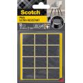 Podkładki filcowe Scotch Ultra Resistant 24 x 22 mm, samoprzylepne, szare 12 sztuk