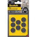 Podkładki filcowe Scotch Ultra Resistant, okrągłe 22 mm, samoprzylepne, szare 8 sztuk