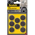 Podkładki filcowe Scotch Ultra Resistant, okrągłe 25 mm, samoprzylepne, szare 8 sztuk