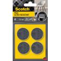 Podkładki filcowe Scotch Ultra Resistant, okrągłe 34 mm, samoprzylepne, szare 4 sztuki