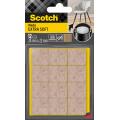 Podkładki wełniane Scotch Extra Soft 24 x 22 mm, samoprzylepne, beżowe 12 sztuk