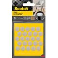 Podkładki wełniane Scotch Extra Soft, okrągłe 13 mm, samoprzylepne, beżowe 25 sztuk