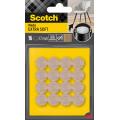 Podkładki wełniane Scotch Extra Soft, okrągłe 17 mm, samoprzylepne, beżowe 16 sztuk