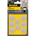 Podkładki wełniane Scotch Extra Soft, okrągłe 25 mm, samoprzylepne, beżowe 8 sztuk