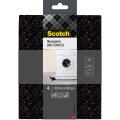 Podkładki wygłuszające Scotch Ani Shock 100 x 100 mm, gumowe, czarne 4 sztuki