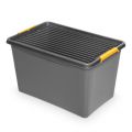 Pojemnik do przechowywania Moxom SolidStore Box 58 x 39 cm, na kółkach, pokrywa z klipsami 60L x 1 sztuka