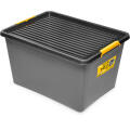 Pojemnik do przechowywania Moxom SolidStore Box 76 x 57 cm, na kółkach, pokrywa z klipsami 145L