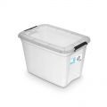 Pojemnik do przechowywania Orplast Moxom RobuStore, mocny, zamykany klipsami, mleczny transparentny plastik 55L