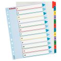 Przekładki numeryczne Esselte Mylar A4, kartonowe laminowane, kolorowe 1 - 12