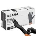 Rękawice nitrylowe Clara, bezpudrowe, czarne, 100 sztuk rozmiar M