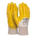 Rękawice ochronne Donau SAFETY Nitrile 02 kat.II, wodoodporne, powlekane w 3/4 nitrylem, 12 par, żółte rozmiar 7