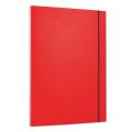 Teczka przestrzenna Office Products A4, grzbiet 1,5 cm, kartonowa na gumkę, 3-skrzydłowa czerwona