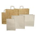 Torba papierowa 330 x 120 x 500 mm EcoBag, ze skręcanym uchwytem brązowa