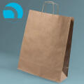 Torba papierowa 350 x 180 x 440 mm EcoBag, ze skręcanym uchwytem brązowa