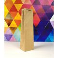 Torebka na butelkę 11 x 9 x 40 cm, kraft, papierowa z uchwytem brązowa
