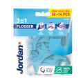 Uchwyty z jedwabną nicią dentystyczną Jordan Flosser 3w1 50 sztuk