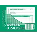 Wniosek o Zaliczkę A6, 40 kartek, offsetowy druk Michalczyk i Prokop 408-5 40 kartek