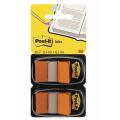 Zakładki indeksujące Post-it 25,4 x 43,2 mm, foliowe paski, 2 x 50 sztuk pomarańzzowe