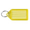Zawieszki na klucze Q-Connect 55 x 30 mm, sztywne z etykietą opisową, 40 sztuk żółte