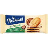 Ciastka Krakuski Florianki, herbatniki pełnoziarniste z czek...