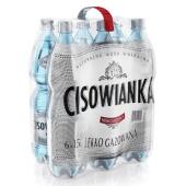 Cisowianka 1,5L x 6 sztuk, woda mineralna, w butelkach PET
