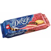 Delicje Szampańskie Wedel, ciastka biszkopty z galaretką w c...