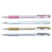 Długopis żelowy Pentel Hybrid Gel Grip K118, kolor metaliczn...