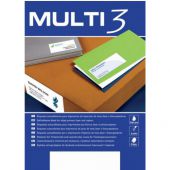 Etykiety uniwersalne Multi 3, papierowe prostokątne, 100 ark...