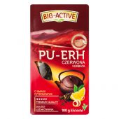 Herbata liściasta Big-Active Pu-Erh o smaku cytrynowym, czer...