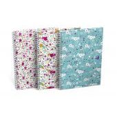 Kołozeszyt Oxford Floral B5, 60 kartek, oprawa twarda