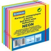 Kostka neonowa Donau, karteczki samoprzylepne 76x76 mm, 400 ...