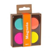 Magnesy do tablic Apli Fluor Collection, okrągłe plastikowe,...