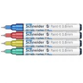 Markery akrylowe Schneider Paint-It Metallic, cienka końcówk...