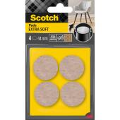 Podkładki wełniane Scotch Extra Soft, okrągłe 34 mm, samoprz...