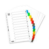 Przekładki numeryczne Oxford Mylar A4, kartonowe kolorowe, z...