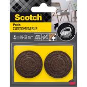Regulowane podkładki filcowe Scotch Customisable, okrągłe 19...