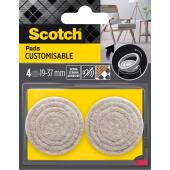 Regulowane podkładki filcowe Scotch Customisable, okrągłe 19...