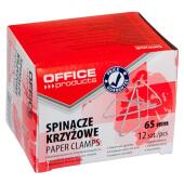 Spinacze krzyżowe 65mm Office Products, metalowe, w kartonik...