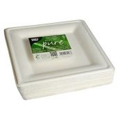 Talerze z trzciny cukrowej PapStar Pure, kwadratowe 20 x 20 ...