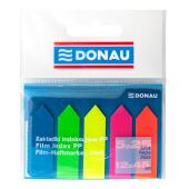 Zakładki indeksujące Donau, 12x45mm, foliowe strzałki w 5 ko...