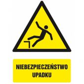 Znak tabliczka piktogram TDC, z napisem: "Niebezpieczeństwo ...