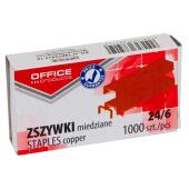 Zszywki miedziowane Office Products, 1000 sztuk
